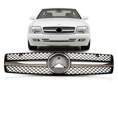Kühlergrill Chrom & Schwarz passend für Mercedes SL (R129) 1989-2001