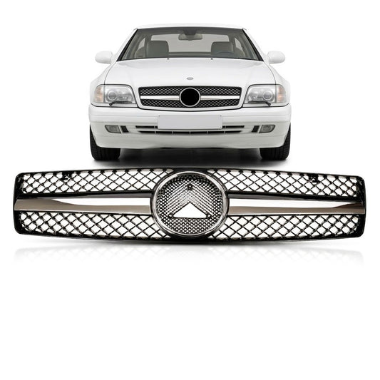 Kühlergrill Chrom & Schwarz passend für Mercedes SL (R129) 1989-2001