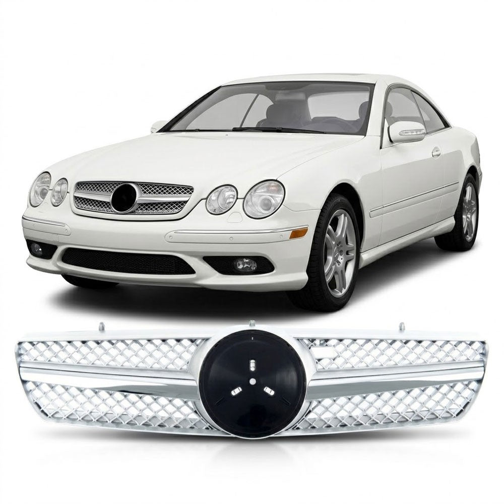 Sportgrill Chrom & Silber passend für Mercedes CL-Klasse C215 Coupé 1999-2006