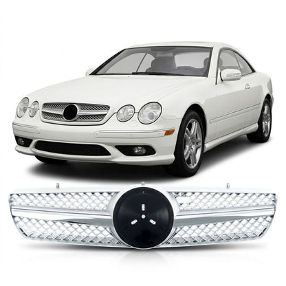 Sportgrill Chrom & Silber passend für Mercedes CL-Klasse C215 Coupé 1999-2006