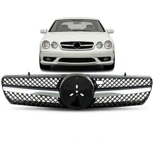 Sportgrill Chrom & Schwarz passend für Mercedes CL-Klasse C215 Coupé 1999-2006
