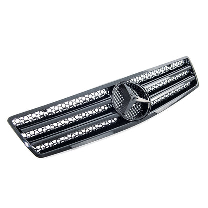 Frontgrill Hochglanz Schwarz passend für Mercedes SL R129 1989-2001