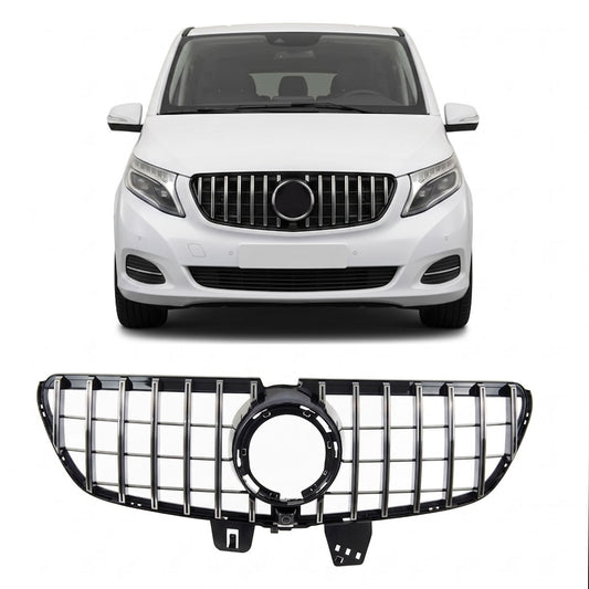 Chrom & Schwarz Sportgrill passend für Mercedes V-Klasse W447 2019-2024
