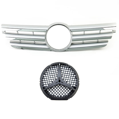 Frontgrill Silber Chrom passend für Mercedes C-Klasse Sportcoupé CL203 00-07