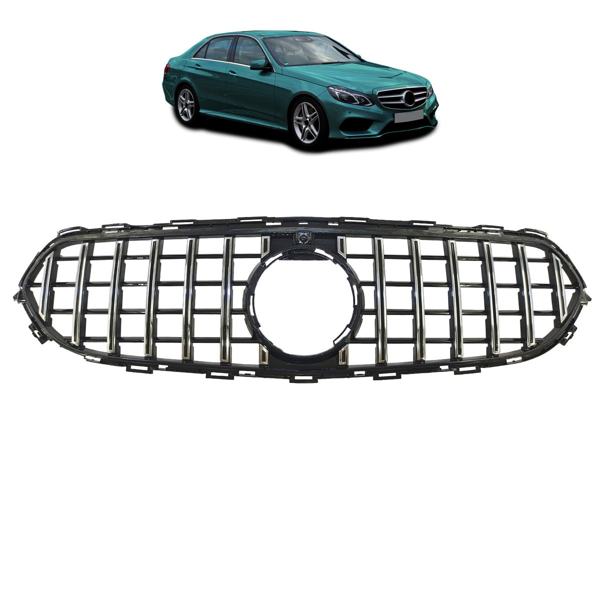 Chrom Kühlergrill Panamericana GT passend für Mercedes E-Klasse W213 2021-2023