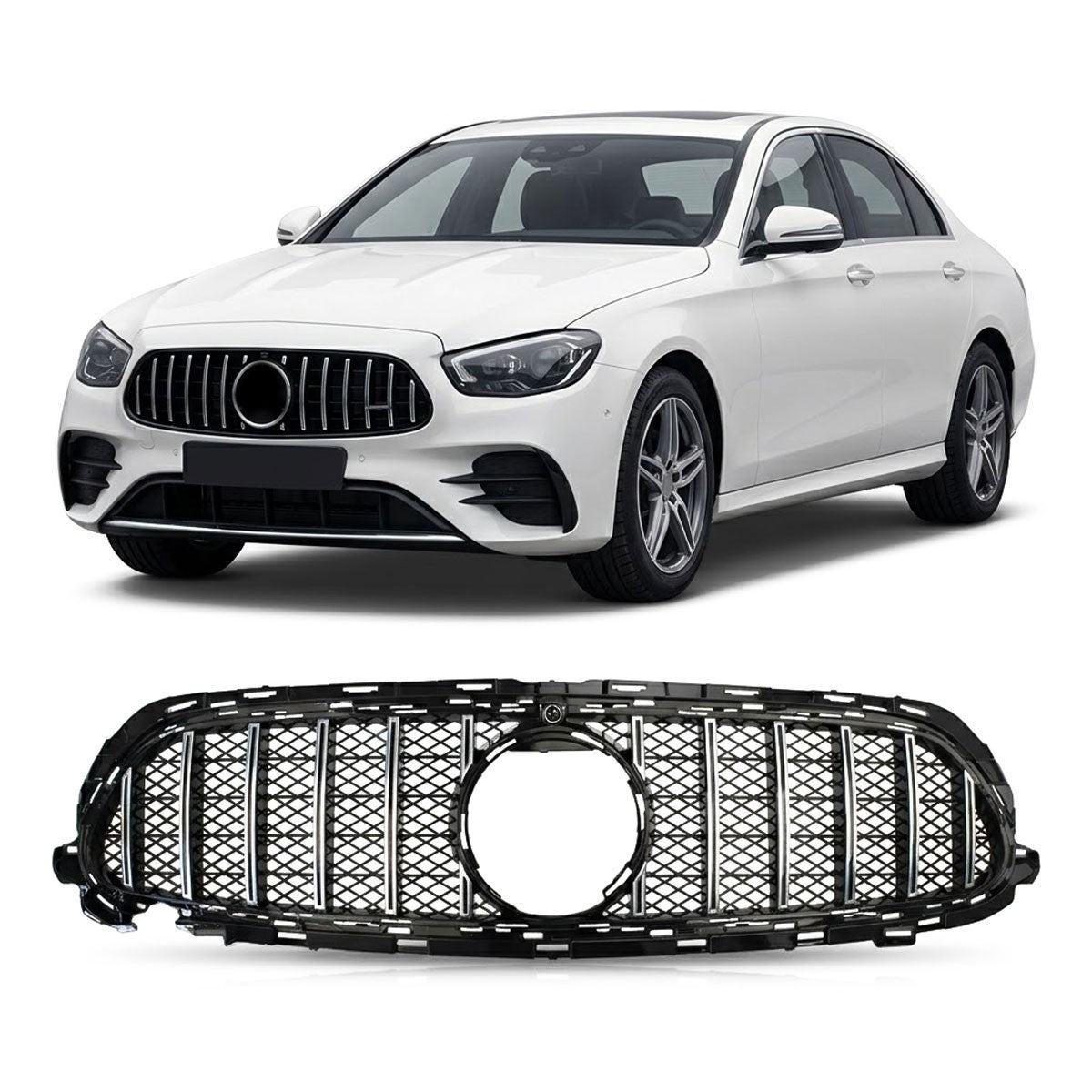 Grill Panamericana GT Chrom passend für Mercedes E-Klasse W213 C238 2021-2023