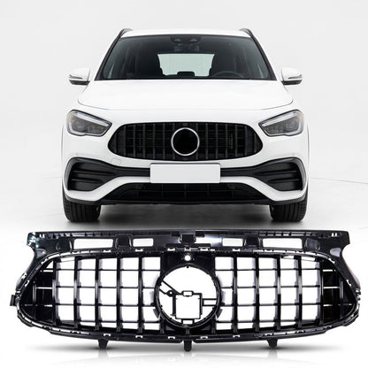 Kühlergrill Panamericana GT Hochglanz Schwarz passend für Mercedes GLA H247 2020-2023