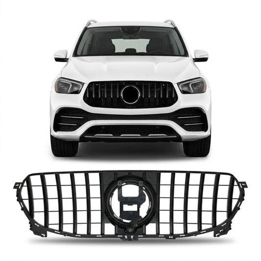 Kühlergrill Hochglanz Schwarz passend für Mercedes GLE W167 C167 2019-2023