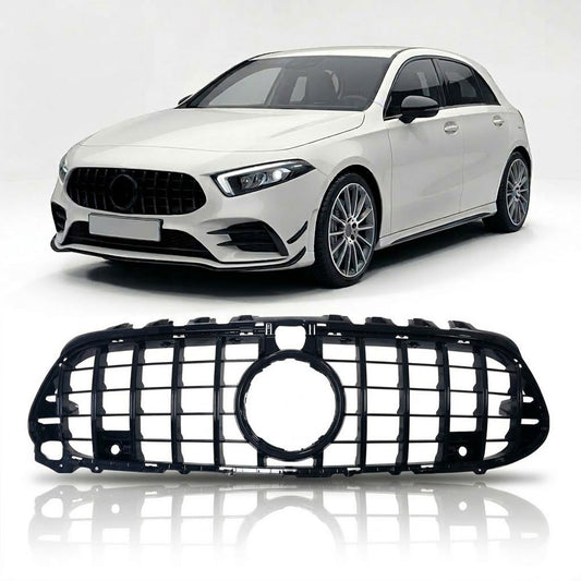 Kühlergrill Hochglanz Schwarz passend für Mercedes A-Klasse W177 2018-2023