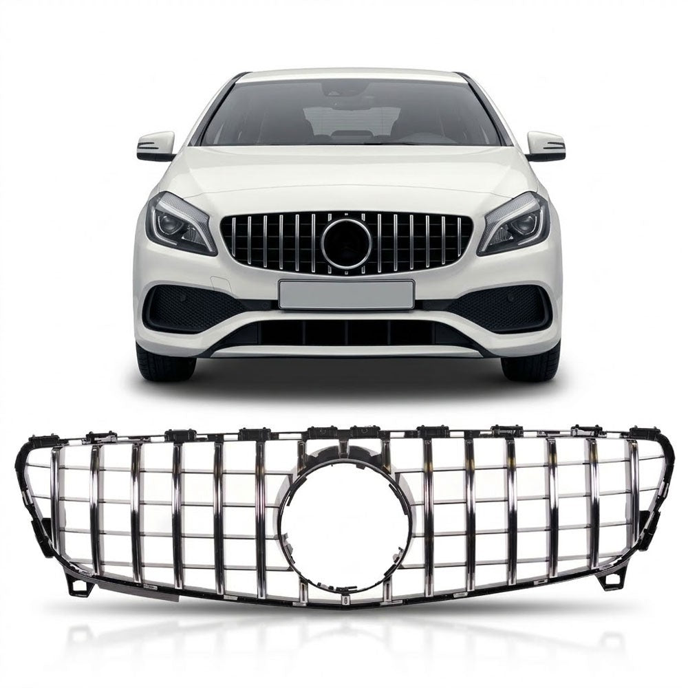 Kühlergrill Panamericana GT Chrom passend für Mercedes A-Klasse W176 2015-2018