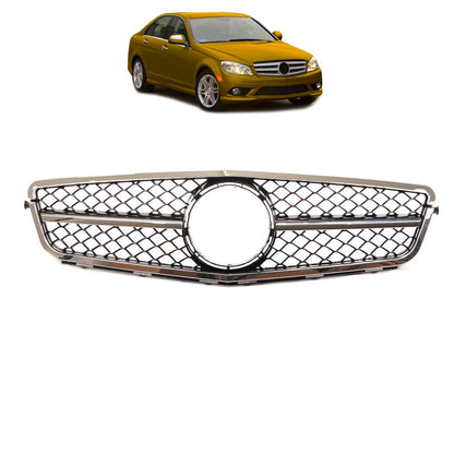 Kühlergrill Chrom Schwarz passend für Mercedes C-Klasse W204 2007-2015