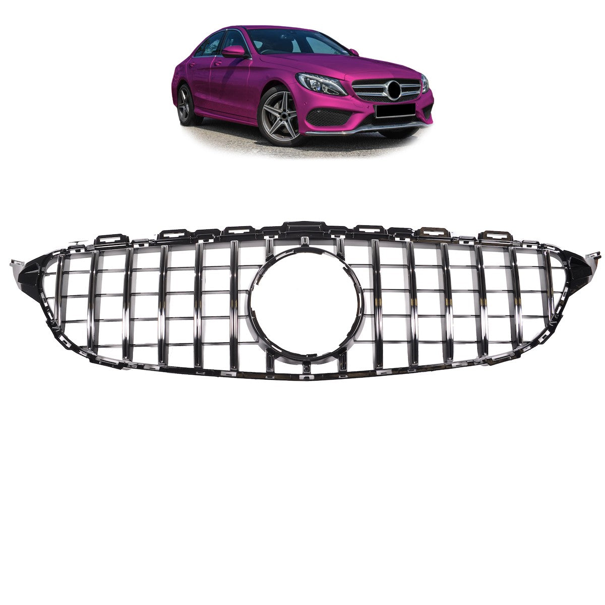 Kühlergrill Panamericana GT passend für Mercedes C-Klasse W205 2014-2018