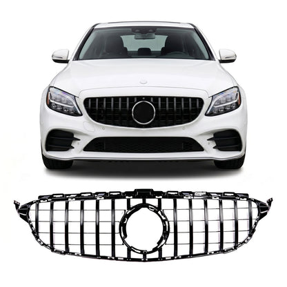 Kühlergrill Hochglanz Schwarz Panamericana GT passend für Mercedes C-Klasse W205 2018-2021