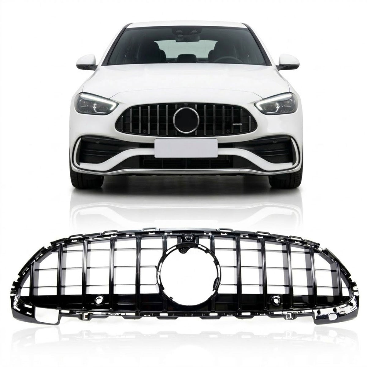 Kühlergrill Panamericana GT Hochglanz Schwarz passend für Mercedes C-Klasse W206 2021-