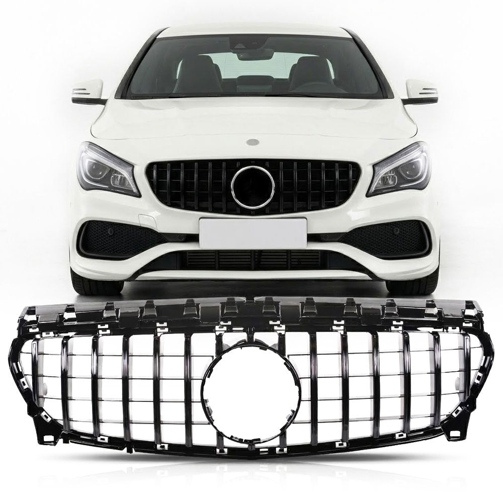 Kühlergrill Hochglanz Schwarz Panamericana GT passend für Mercedes CLA C117 2016-2019