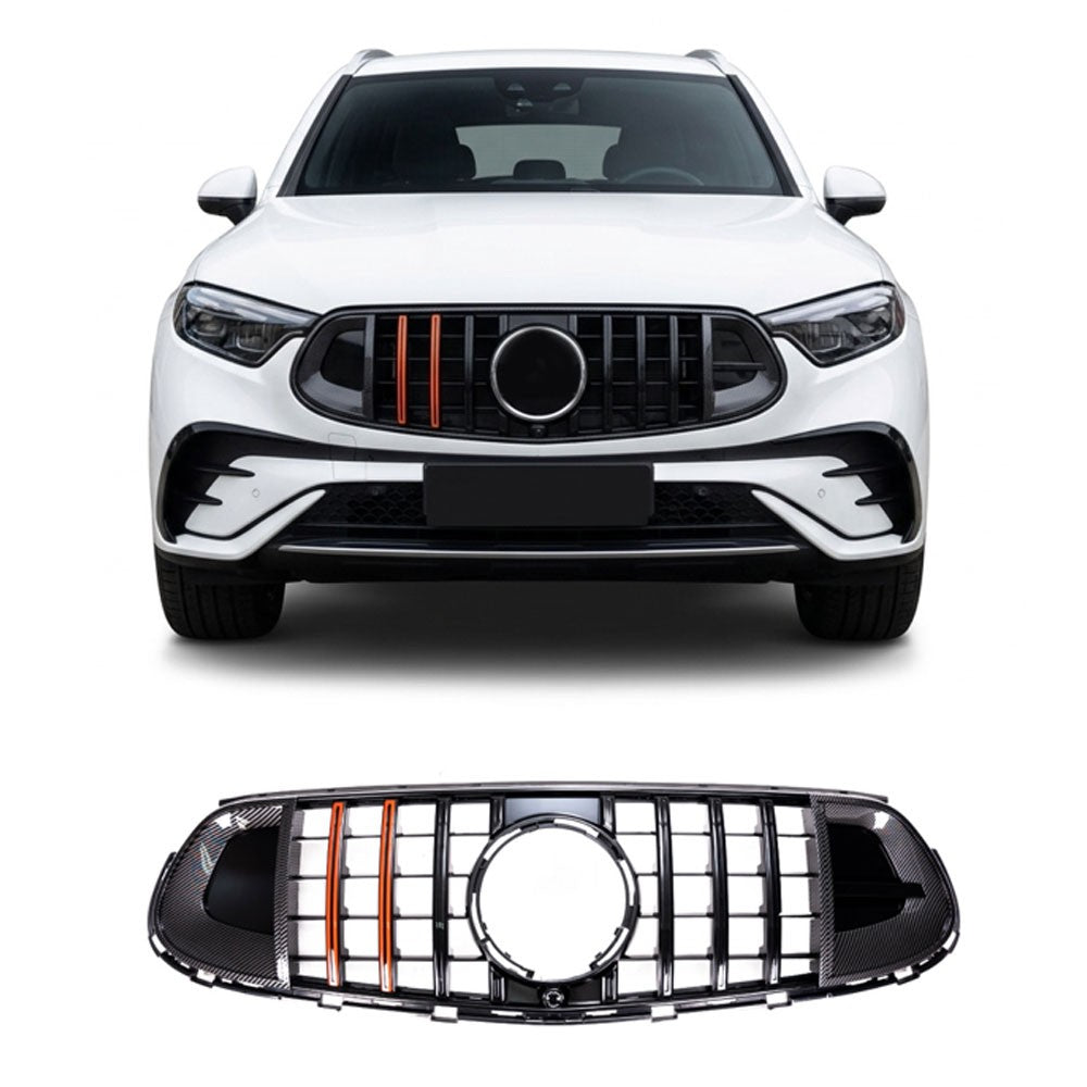Kühlergrill Panamericana GT Hochglanz Schwarz passend für Mercedes GLA X156 2017-2019
