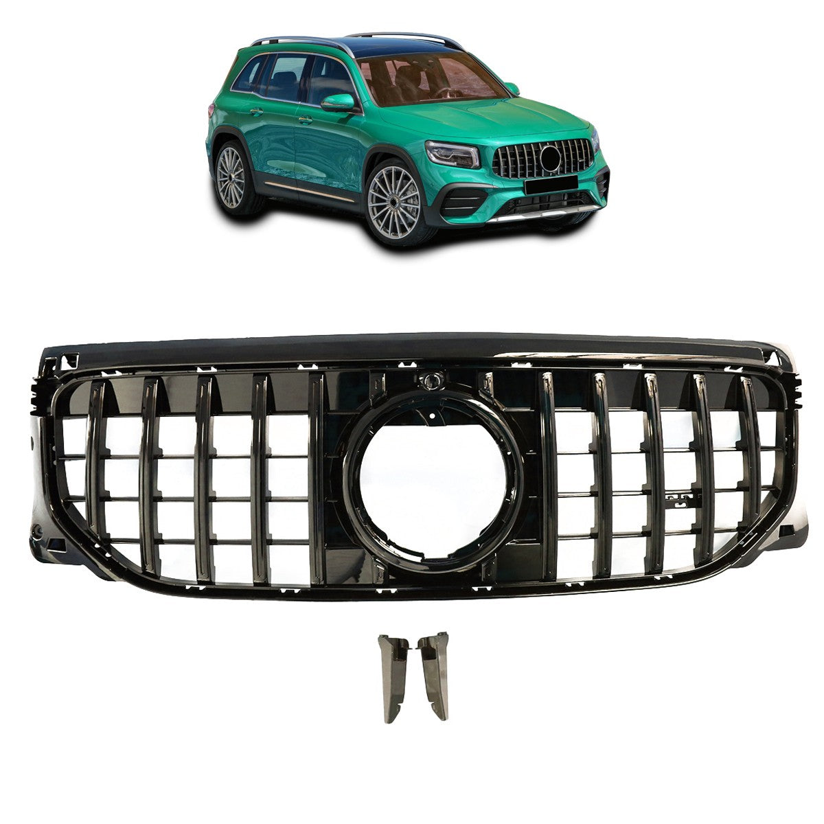 Kühlergrill Hochglanz Schwarz Panamericana GT passend für Mercedes GLB X247 2023+