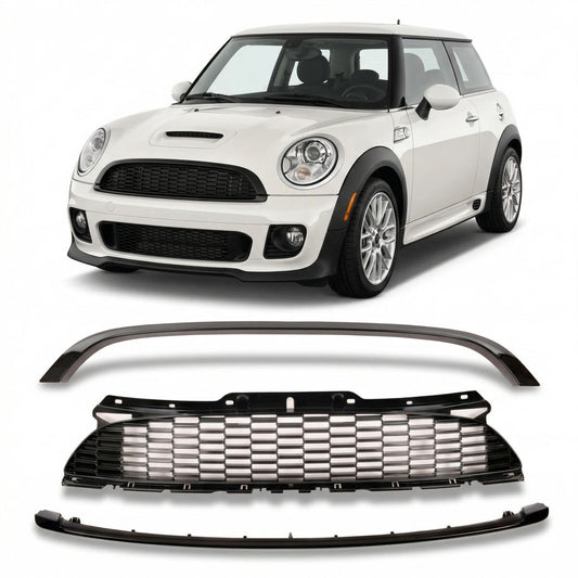 Sportgrill Hochglanz Schwarz passend für MINI Cooper S (R56/R57/R58/R59) 2006-2015