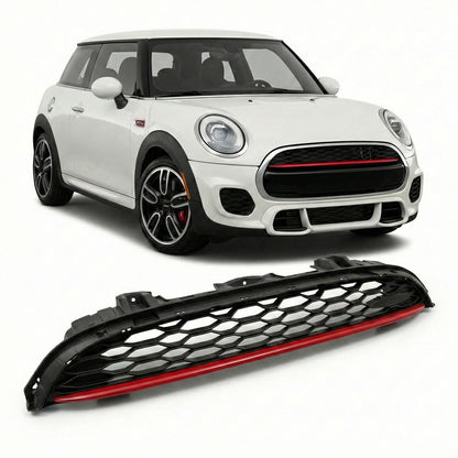 Obere Frontgrill Schwarz/Rot passend für MINI F55 F56 F57 Hatchback 2013-2020