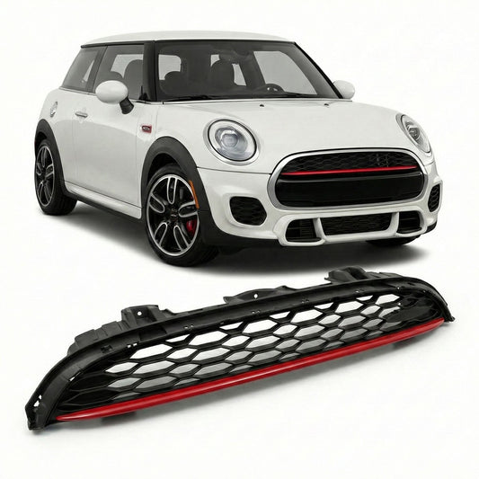 Obere Frontgrill Schwarz/Rot passend für MINI F55 F56 F57 Hatchback 2013-2020