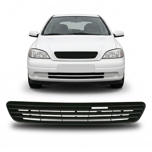 Emblemloser schwarzer Kühlergrill passend für Opel Astra G 1997-2004