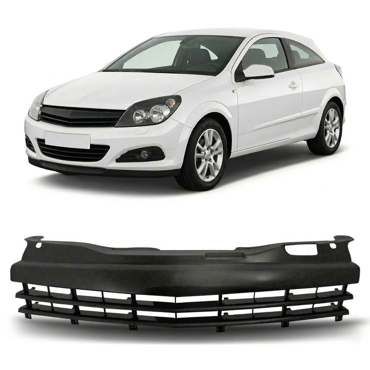 Kühlergrill ohne Emblem Schwarz passend für Opel Astra H GTC 2004-2011