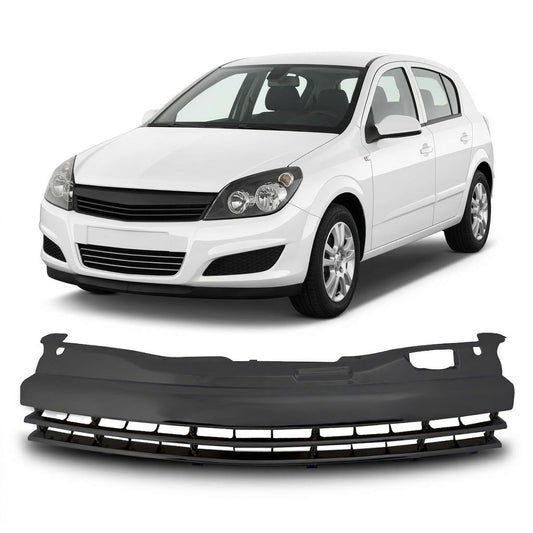 Emblemloser schwarzer Kühlergrill passend für Opel Astra H 2007-2011
