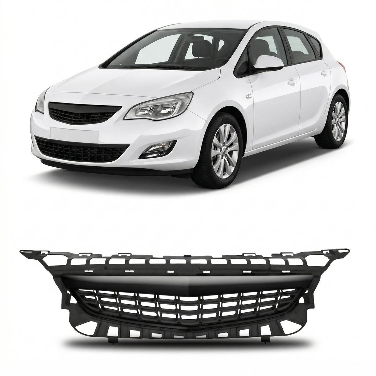 Kühlergrill ohne Emblem Schwarz passend für Opel Astra J 2009-2012