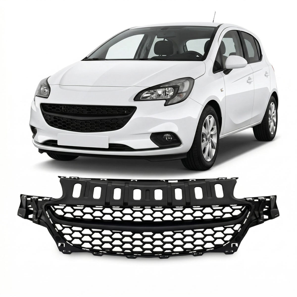 Kühlergrill ohne Emblem Schwarz passend für Opel Corsa E 2014-2019