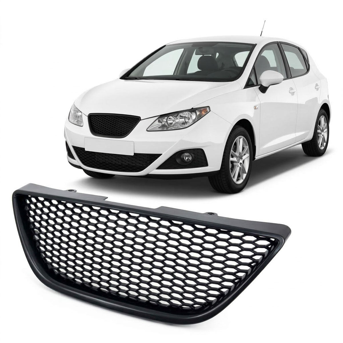 Sportgrill Matt Schwarz ohne Emblem passend für SEAT Ibiza IV 6J 2008-2012