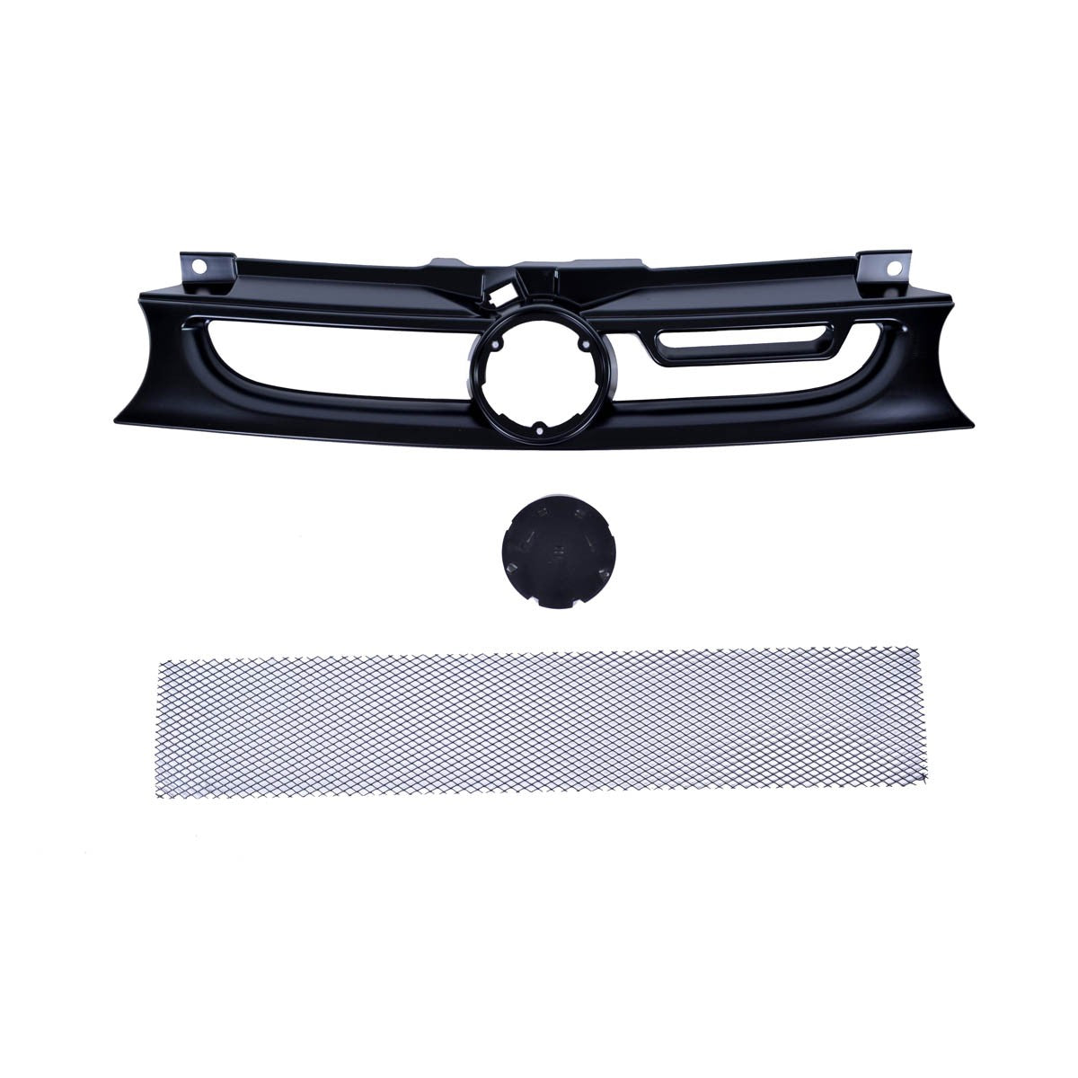 Frontgrill Schwarz mit Aluminiumgitter passend für VW Golf 4 1998-2003