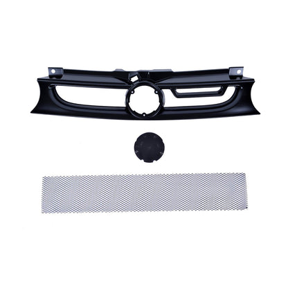 Frontgrill Schwarz mit Aluminiumgitter passend für VW Golf 4 1998-2003