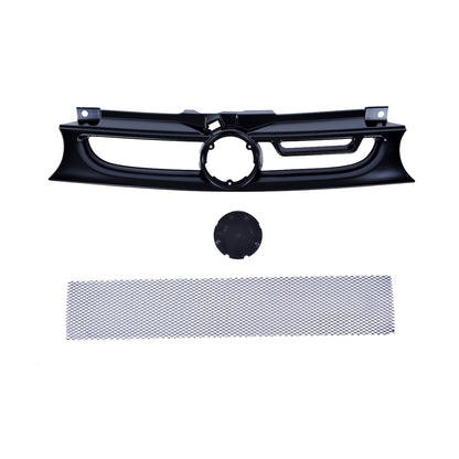 Frontgrill Schwarz mit Aluminiumgitter passend für VW Golf 4 1998-2003