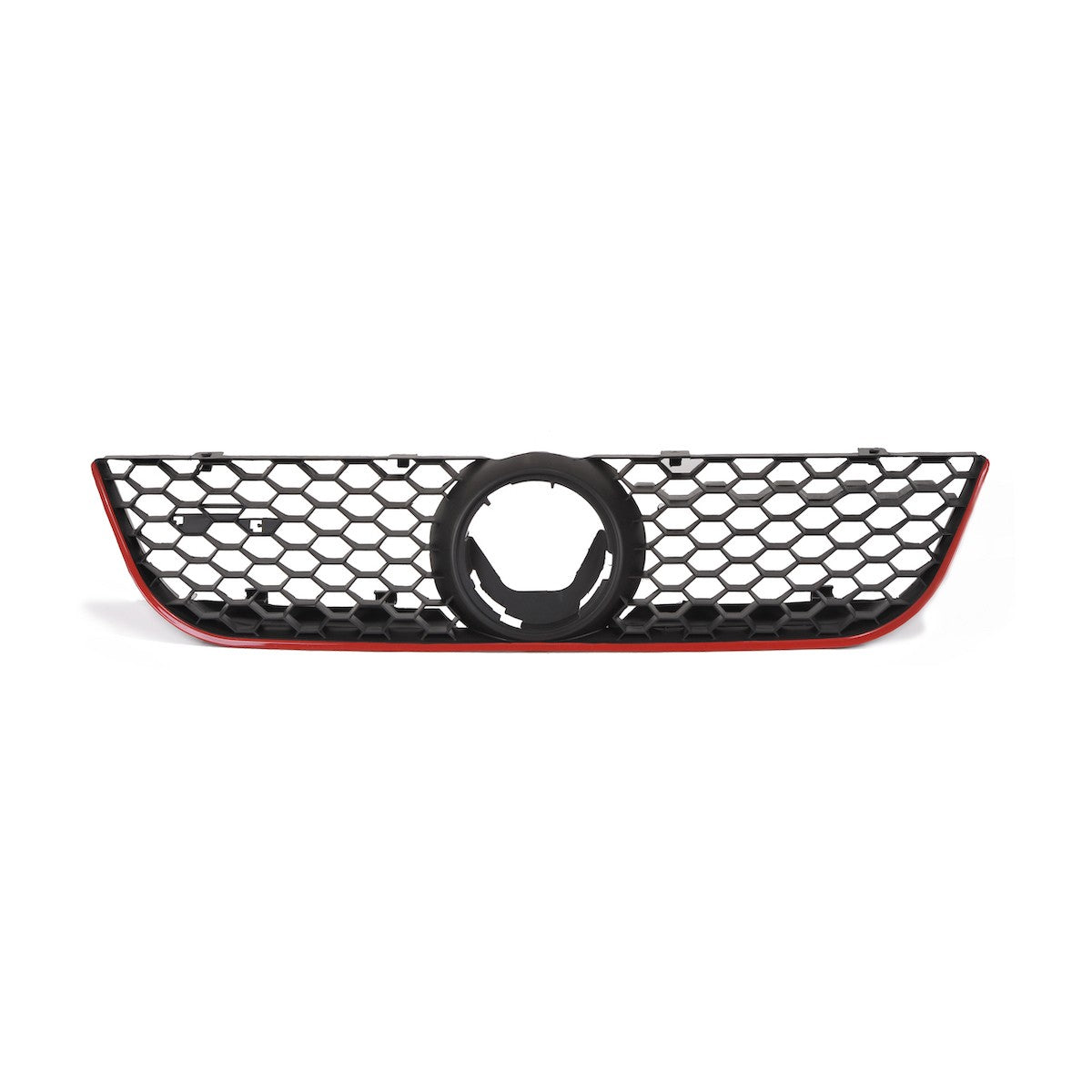 Frontgrill mit rotem Streifen passend für VW Polo 9N2 Facelift 2005-2009