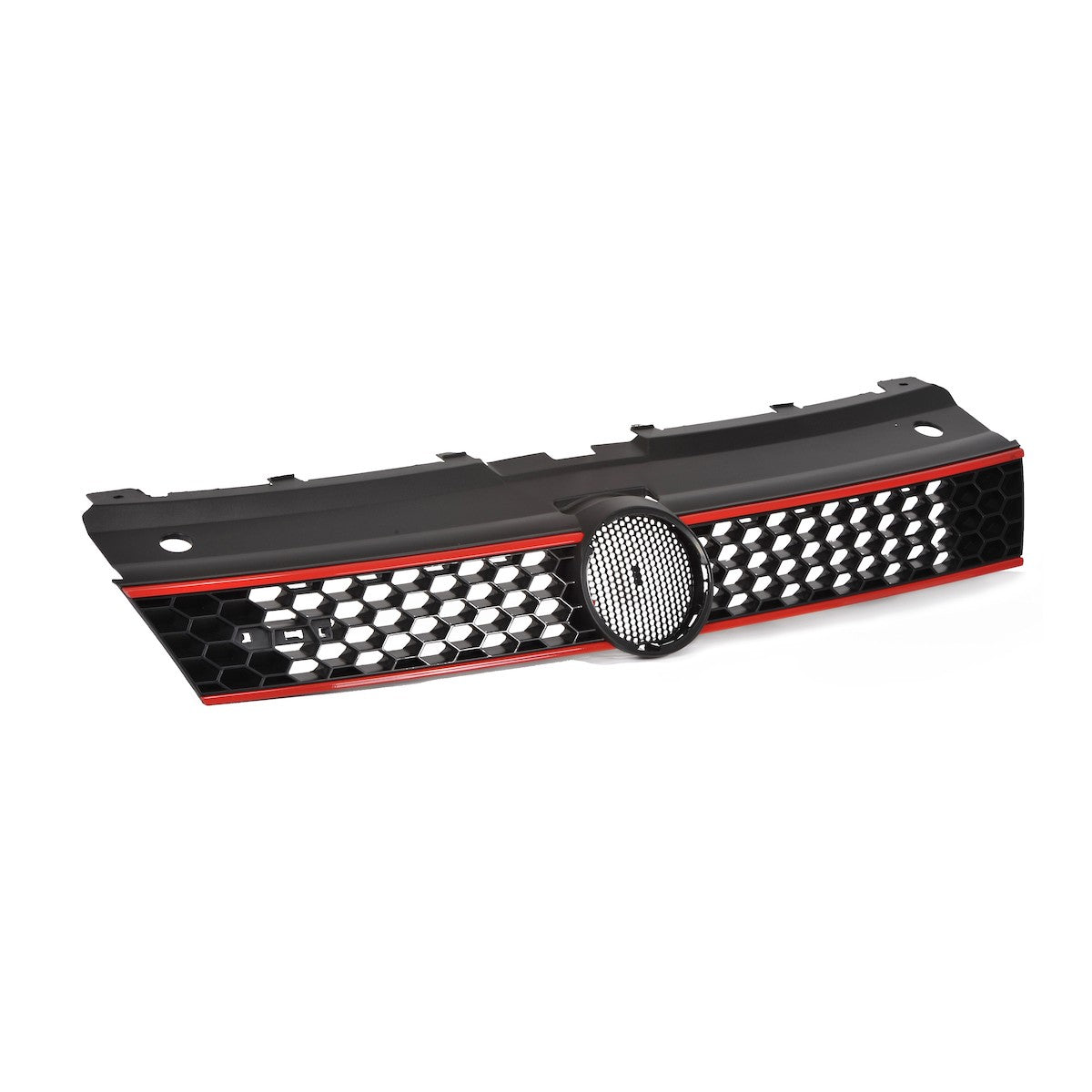 Sportgrill Schwarz mit rotem Streifen passend für VW Polo V 6R 2009-2014