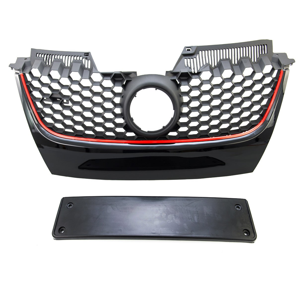 Kühlergrill Schwarz mit rotem Streifen passend für VW Golf 5 2003-2009
