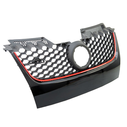 Kühlergrill Schwarz mit rotem Streifen passend für VW Golf 5 2003-2009