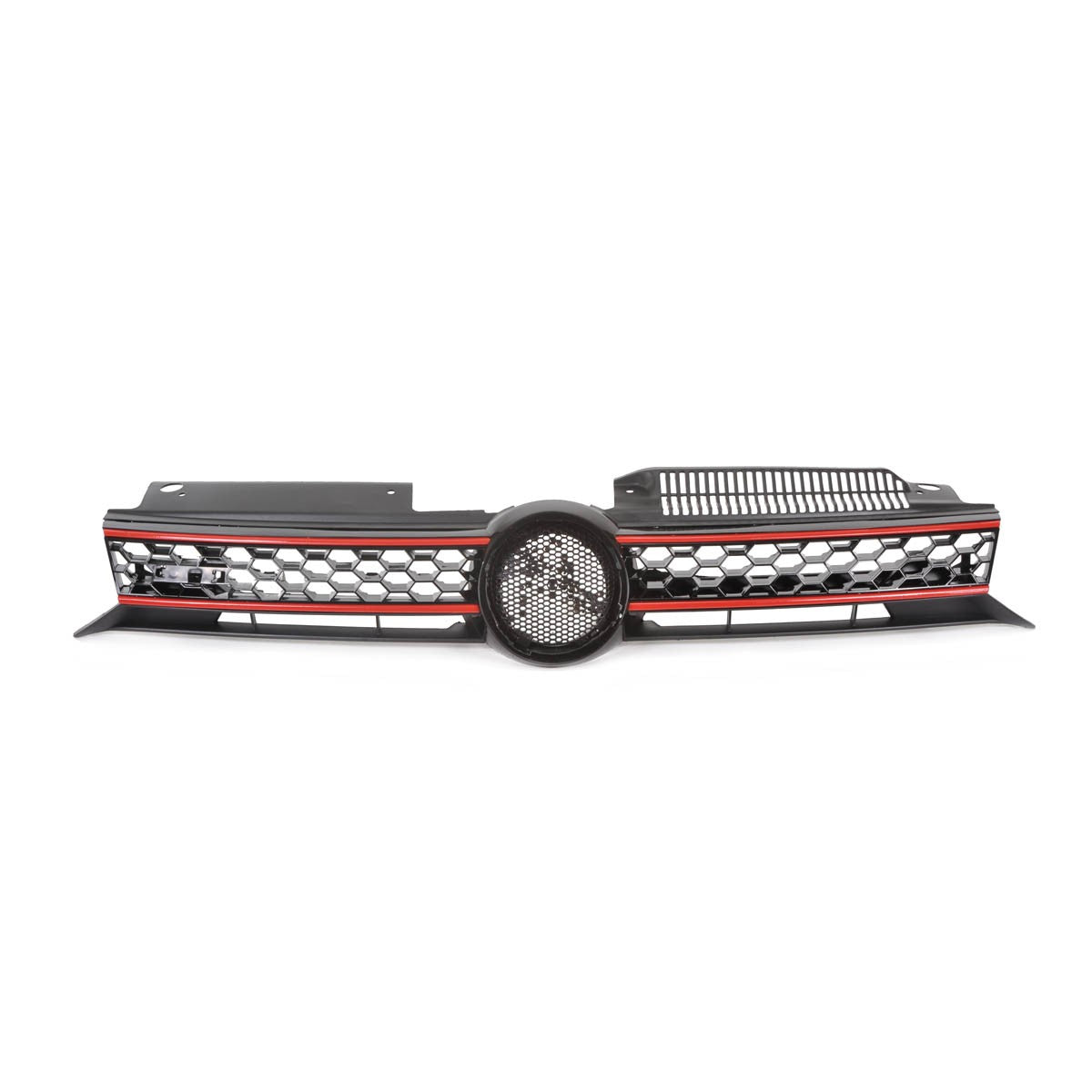 Kühlergrill Schwarz mit rotem Streifen passend für VW Golf 6 GTI 2008-2012