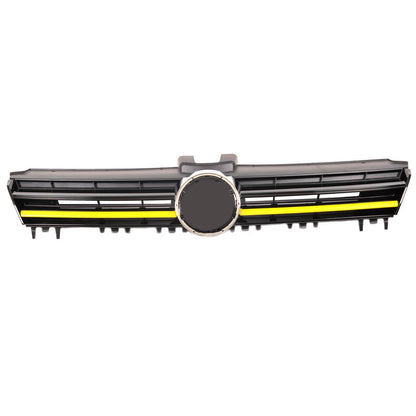 Sportgrill Hochglanz Schwarz mit Gelbem Streifen passend für VW Golf 7 2012-2017