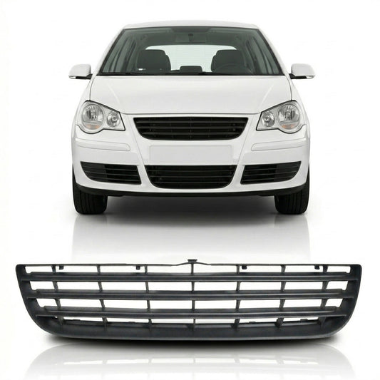 Kühlergrill ohne Emblem Matt Schwarz passend für VW Polo 9N Facelift 2005-2009