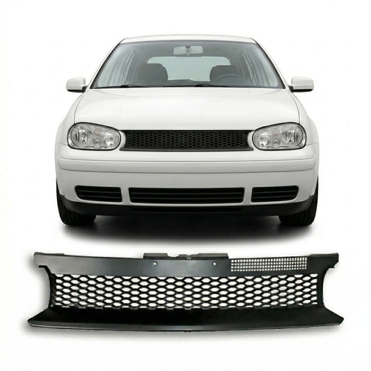 Kühlergrill Gitter ohne Emblem Schwarz passend für VW Golf 4 1998-2003