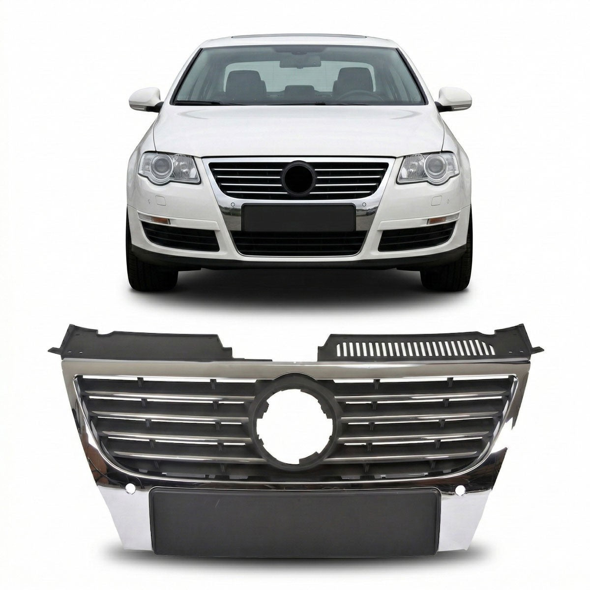 Kühlergrill Chrom mit PDC passend für VW Passat B6 2005-2011