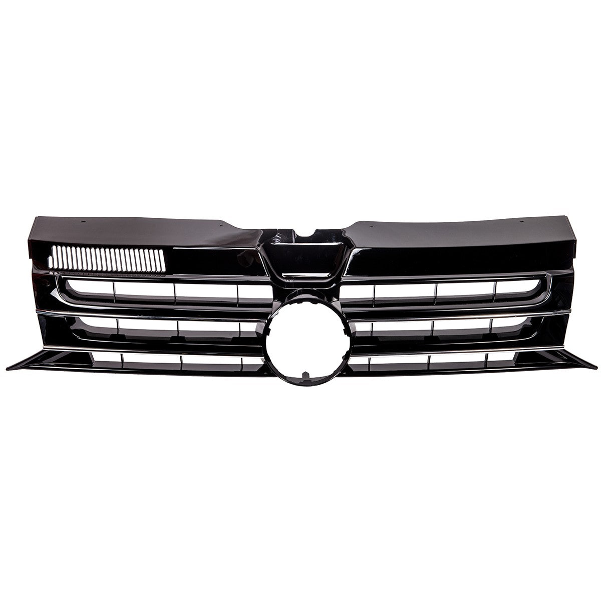 Grill Hochglanz Schwarz mit Chromstreifen passend für VW Transporter T5.1