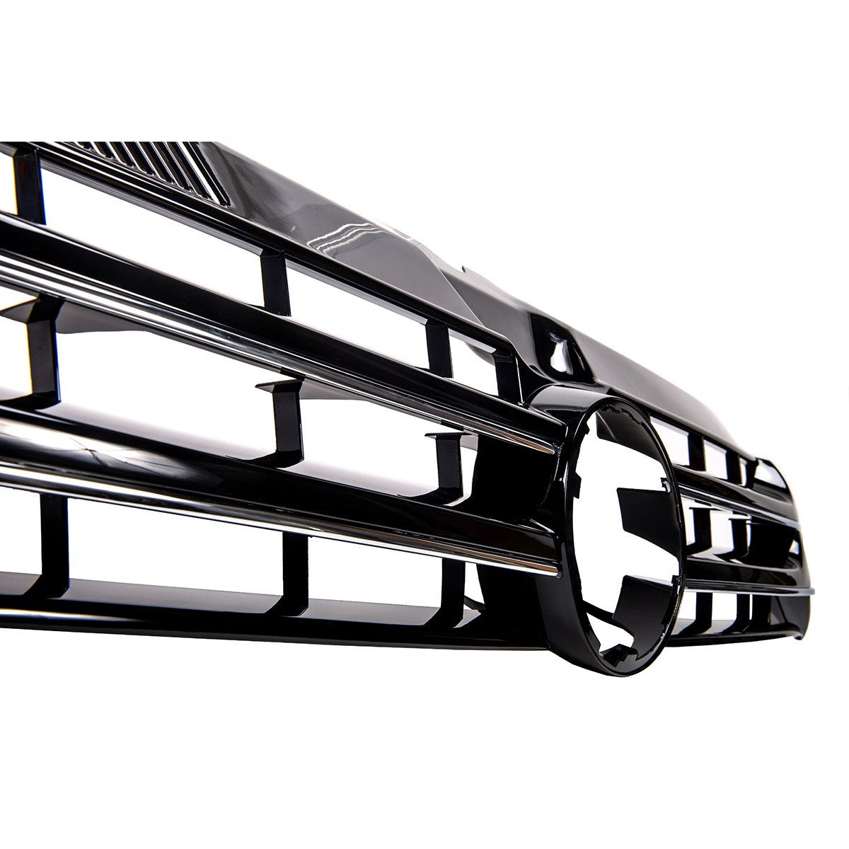 Grill Hochglanz Schwarz mit Chromstreifen passend für VW Transporter T5.1