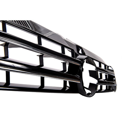 Grill Hochglanz Schwarz mit Chromstreifen passend für VW Transporter T5.1