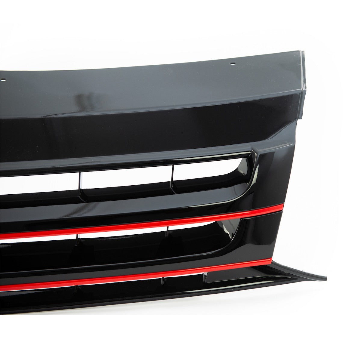 Badgefreier Frontgrill mit rotem Streifen passend für VW Transporter Multivan T5 09-15