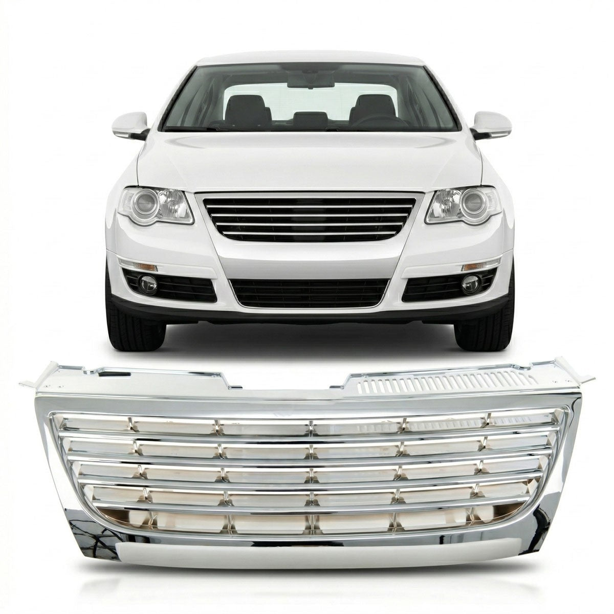 Frontgrill komplett Chrom passend für VW Passat B6 3C 2005-2011