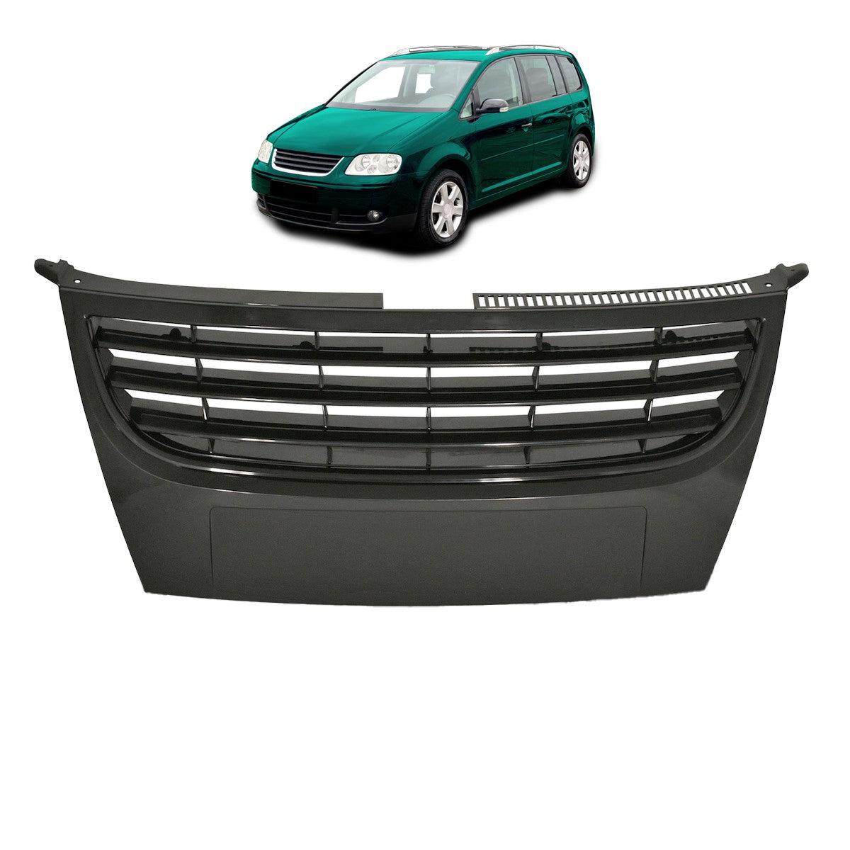 Frontgrill ohne Emblem Schwarz passend für VW Touran 1T1 1T2 2006-2009