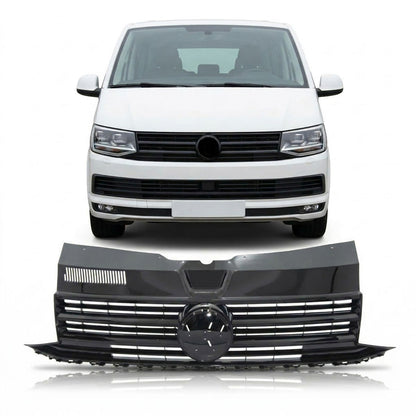 Hochglanz Schwarz Kühlergrill passend für VW Transporter Multivan T6 2015-2019
