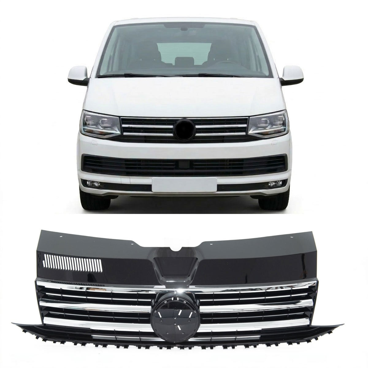 Grill Chrom & Schwarz passend für VW Transporter Multivan T6 2015-2019